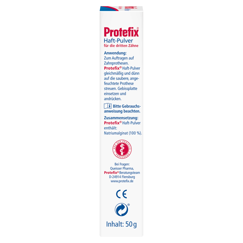 Protefix Haft-Pulver Seitenansicht rechts